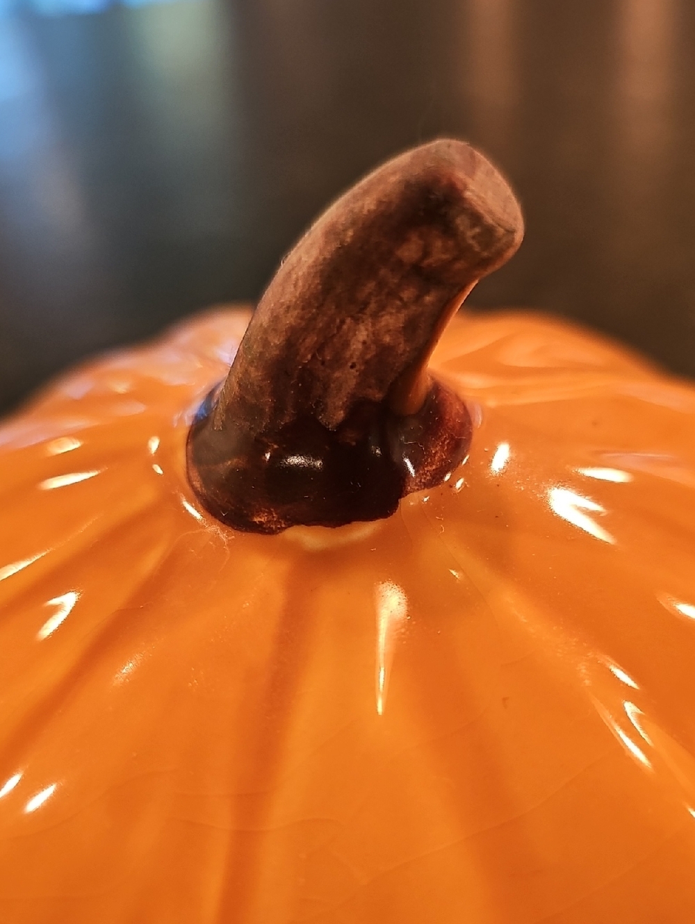 Vintage Harry & David Ceramic Pumpkin Covered Bowl - Orange - Picture 10 of 10
